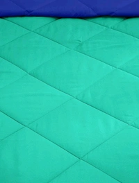  Relaxfeel 250 GSM Premium Luxury 5 Star Microfibre Reversible Soft Plain Quilted 90x100 Inch Double Bed Comforter / Quilt / Duvet / Razai / Rajai ( Green/Blue ) - Free Size,  Green / Blue,  Microfiber,  Rajai, Pack of1